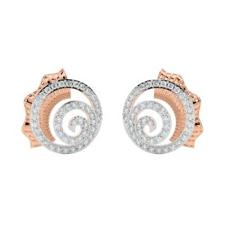 Tony Round Diamond Stud Earrings